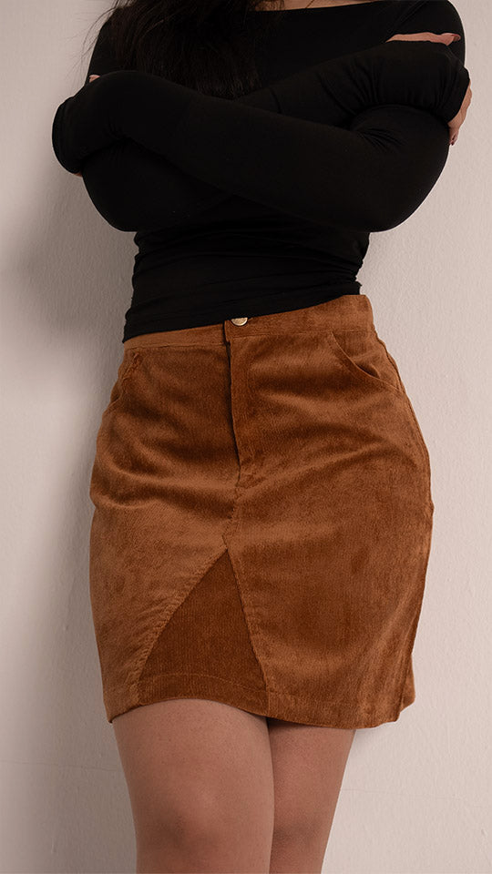 Classy Corduroy Short Skirt